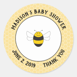 Bumblebee baby shower dank je stickers voor je gun