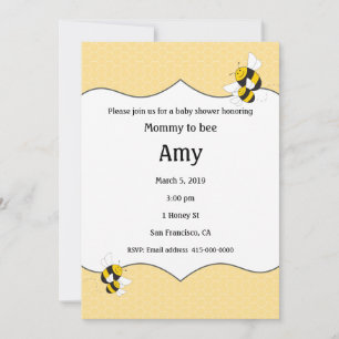 Bumblebee baby shower invitation à maman d'être