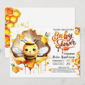 Bumblebee Baby shower Kaart (Voorkant / Achterkant)