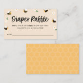 Bumblebee Baby shower Luier Raffle Informatiekaartje (Voorkant / Achterkant)