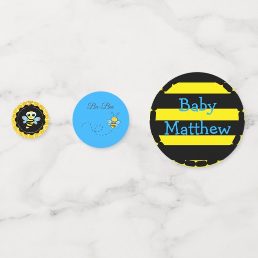 Bumblebee Baby shower personnalisé Confetti (Derrière)