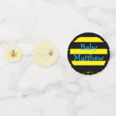 Bumblebee Baby shower personnalisé Confetti (Derrière)