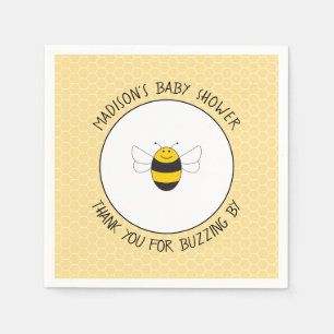 Bumblebee baby shower servet