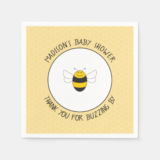 Bumblebee baby shower servet (Voorkant)