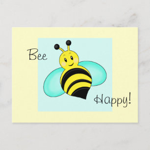 Bumblebee "Bee Happy"-Briefkaart Briefkaart