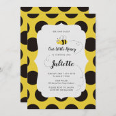 Bumblebee Birthday Party Invitation Kaart (Voorkant / Achterkant)