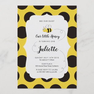 Bumblebee Birthday Party Invitation Kaart
