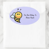 Bumblebee Bookplate Ovale Sticker (Tas)