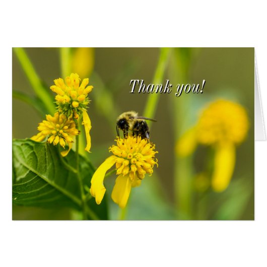 Bumblebee Carte de remerciements (Devant Horizontal)