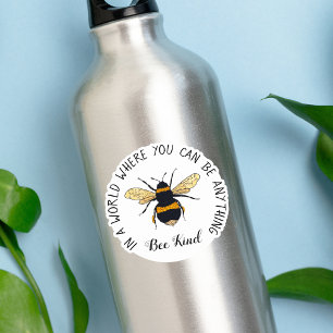 Bumblebee Circulaire Typografie van bijen Sticker