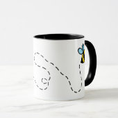 Bumblebee Coeur Motif Combo Mug, 325 ml Mug (Devant droit)
