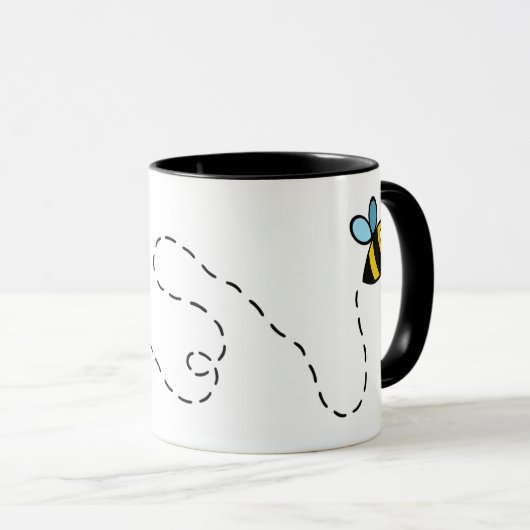 Bumblebee Coeur Motif Combo Mug, 325 ml Mug (Devant droit)