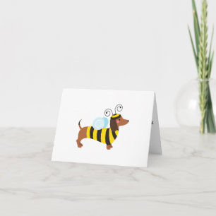 BUMBLEBEE DACHSHUND BLANK WENSKAART KAART