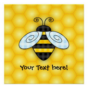 Bumblebee en Honeycomb-pictogram Perfect Poster