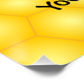 Bumblebee en Honeycomb-pictogram Perfect Poster (Hoek)