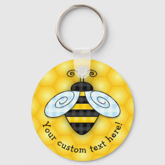 Bumblebee en Honeycomb-pictogram Sleutelhanger