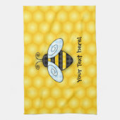 Bumblebee en Honeycomb-pictogram Theedoek (Verticaal)