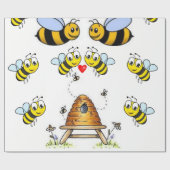 bumblebee enfants emballage papier cadeau (Plat)