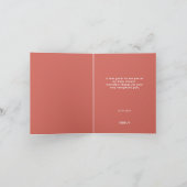 Bumblebee Florals Coral Baby shower Carte de remer (Intérieur)