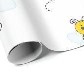 Bumblebee Flying Yellow Black Bumble Bee Cadeaupapier (Rol Hoek)