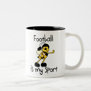 Bumblebee Football Mijn sport Tweekleurige Koffiemok