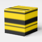Bumblebee geïnspireerd geel/zwart gestreept patroo bedankdoosjes (Voorkant Zijde)