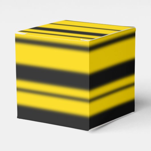 Bumblebee geïnspireerd geel/zwart gestreept patroo bedankdoosjes (Voorkant Zijde)