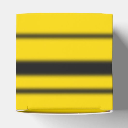 Bumblebee geïnspireerd geel/zwart gestreept patroo bedankdoosjes (Bovenkant)
