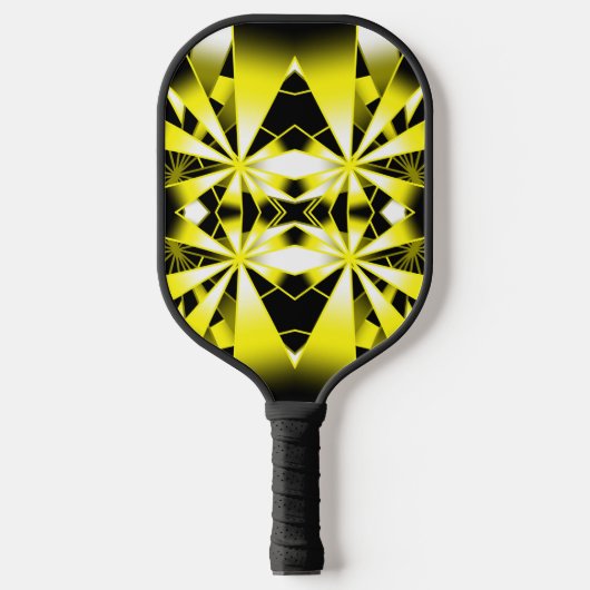 Bumblebee kleurenverloop gevuld Perspectiefkunst Pickleball Paddle (Voorkant)