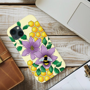 Bumblebee Lavendel bloemen geel iPhone 13 Hoesje