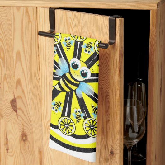 Bumblebee Lemon Serviette à main (Pliage en tiers)