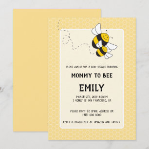 Bumblebee maman est une invitation baby shower
