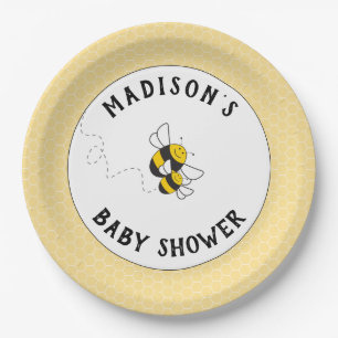 Bumblebee mammie om baby shower borden te zijn papieren bordje
