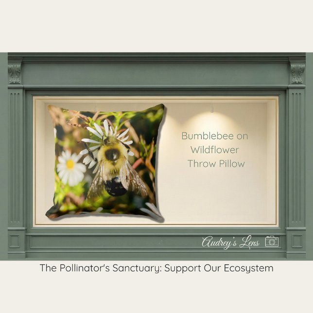 Bumblebee on Wildflower Kussen (Creator heeft geüpload)