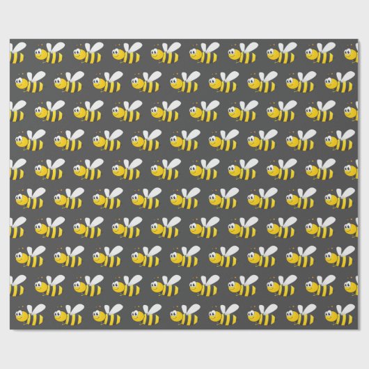 Bumblebee op grijs cadeaupapier (Vlak)