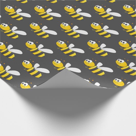 Bumblebee op grijs cadeaupapier (Hoek)