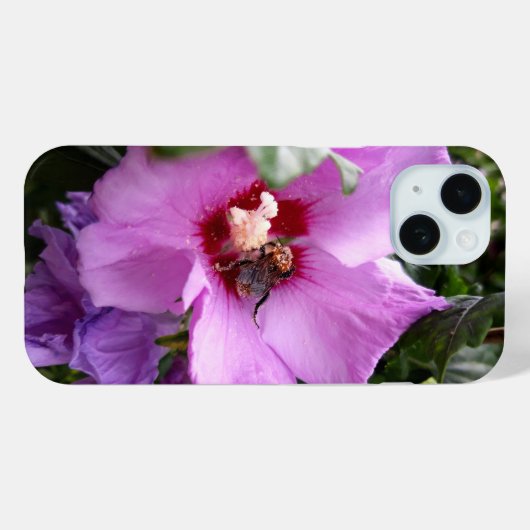 Bumblebee op Hibiscus Flower Case-Mate iPhone Case (Achterkant (horizontaal))