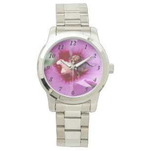 Bumblebee op Hibiscus Flower Horloge