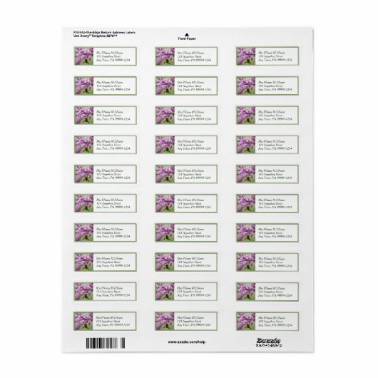 Bumblebee op Redbud Blossom Etiket (Full Sheet)