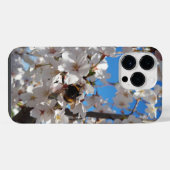 Bumblebee op wilde kersenbloei iPhone hoesje (Achterkant horizontaal)