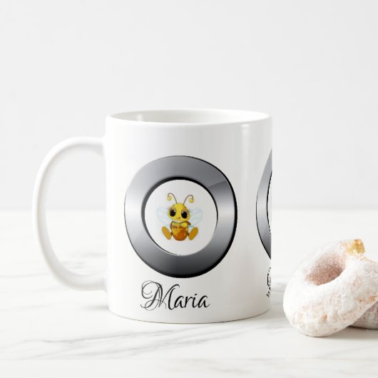 Bumblebee Silver-Mok Koffiemok (Met donut)
