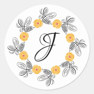 Bumblebee Sticker voor bloem
