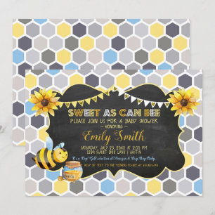 Bumblebee Sweet als Can Bee Boy Baby shower Kaart