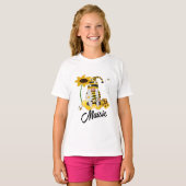Bumblebee Tournesol Personnalisé Gnome T-shirt (Devant entier)