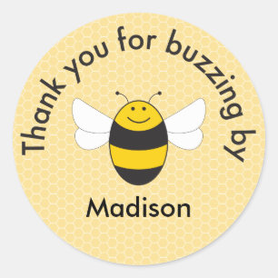 Bumblebee verjaardag dank je sticker