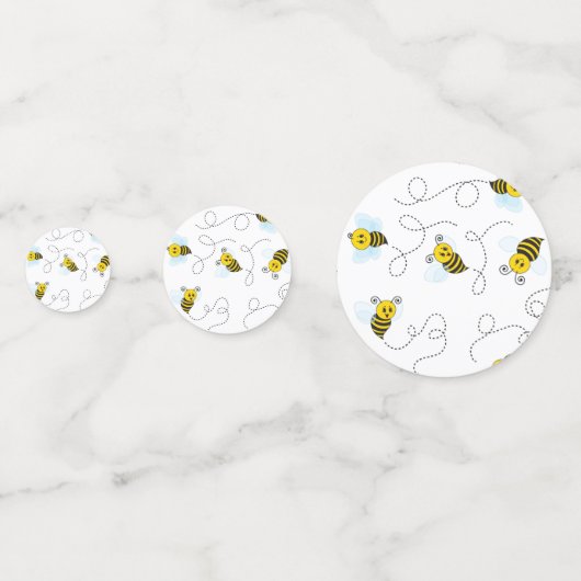 Bumblebee vliegende gele zwarte bijen confetti (Voorkanten)