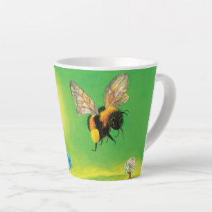 Bumblebee vliegende illustratie klein latte mok
