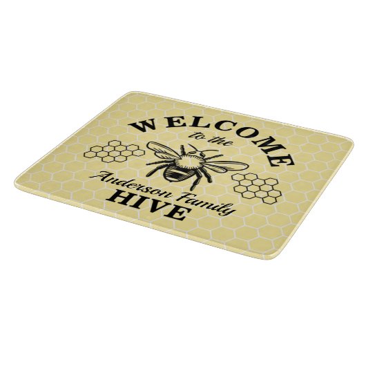 Bumblebee Welkom bij onze Hive-handtekening Snijplank (Hoek)