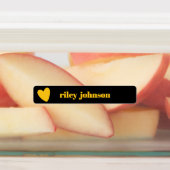 Bumblebee & Yellow Hearts Étiquettes de nom pour e (Apposé)