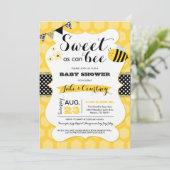 Bumblebee zoet als Baby shower Kaart (Staand voorkant)